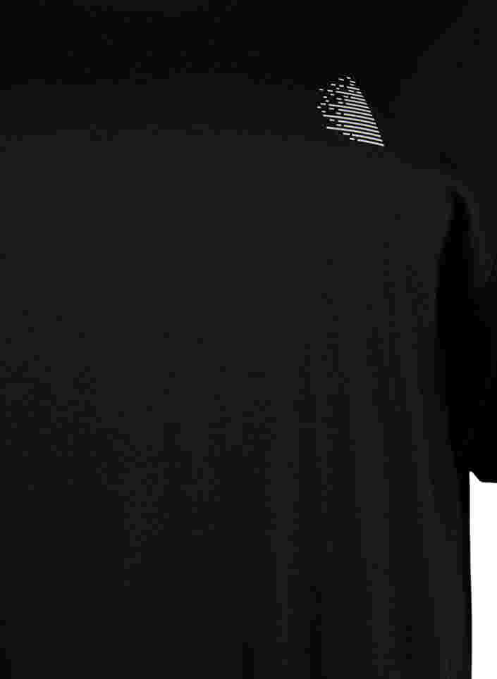 Sport top with short sleeves, Black, Packshot image number 2