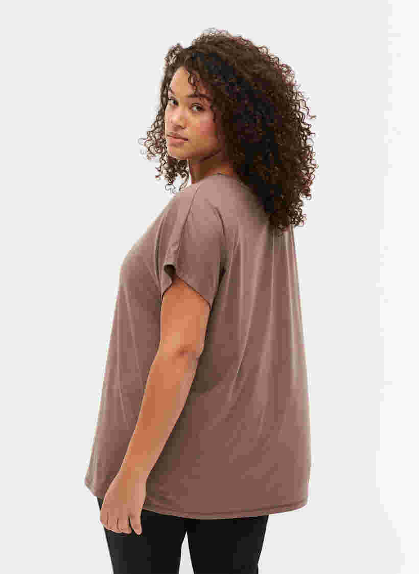 Short sleeved workout t-shirt, Iron, Model image number 1