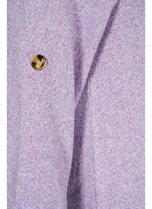 Blouse with buttons and 3/4 sleeves, Royal Lilac Melange, Packshot image number 3