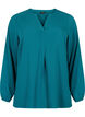 Plain colour top with v-neck, Deep Teal, Packshot image number 0