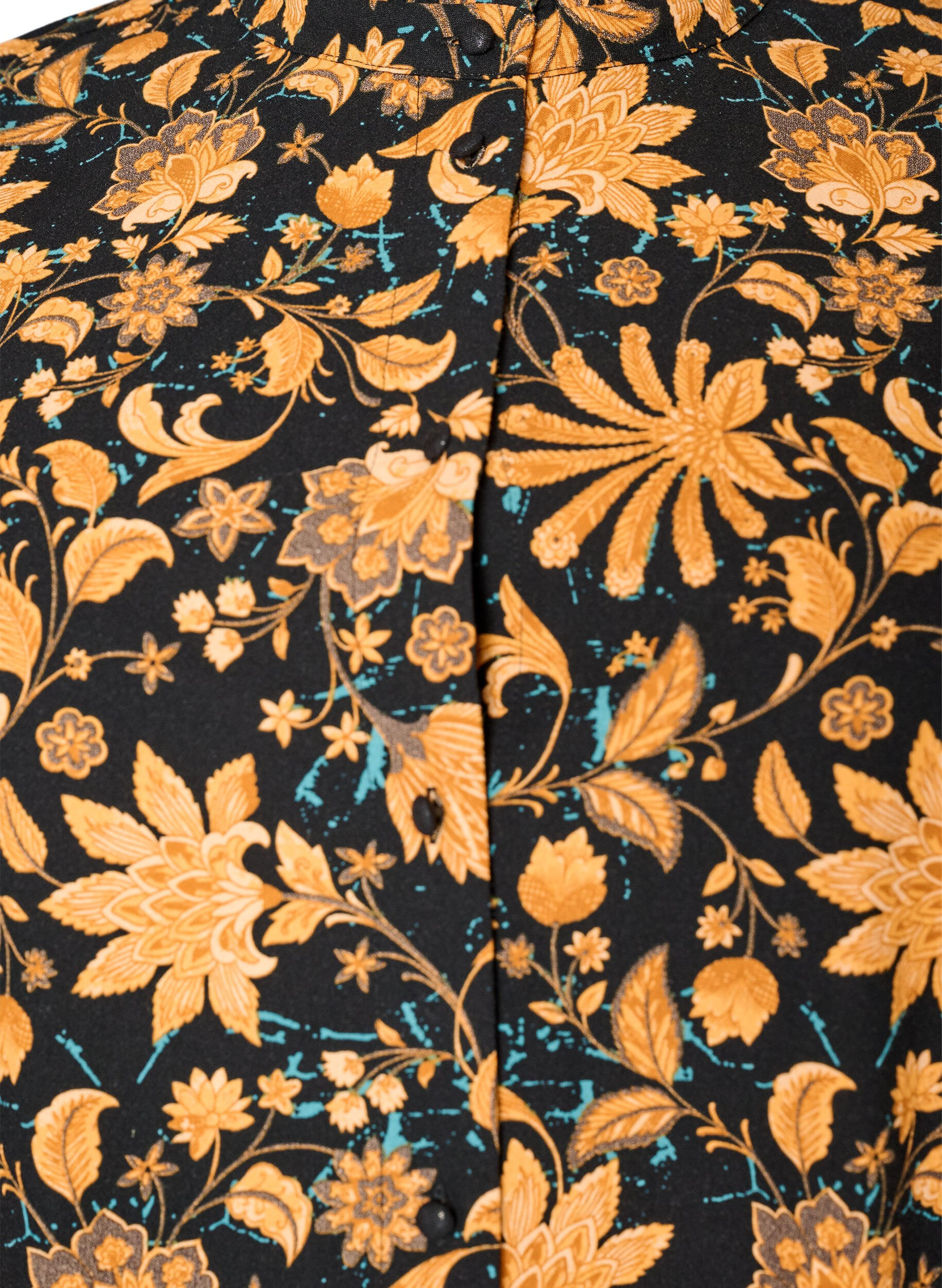 ZizzifashionFloral cotton dress with ruffle details and a loose A-line shape, Orange, Packshot image number 2