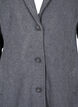 Long wool coat with pockets, Dark Grey Melange, Packshot image number 2