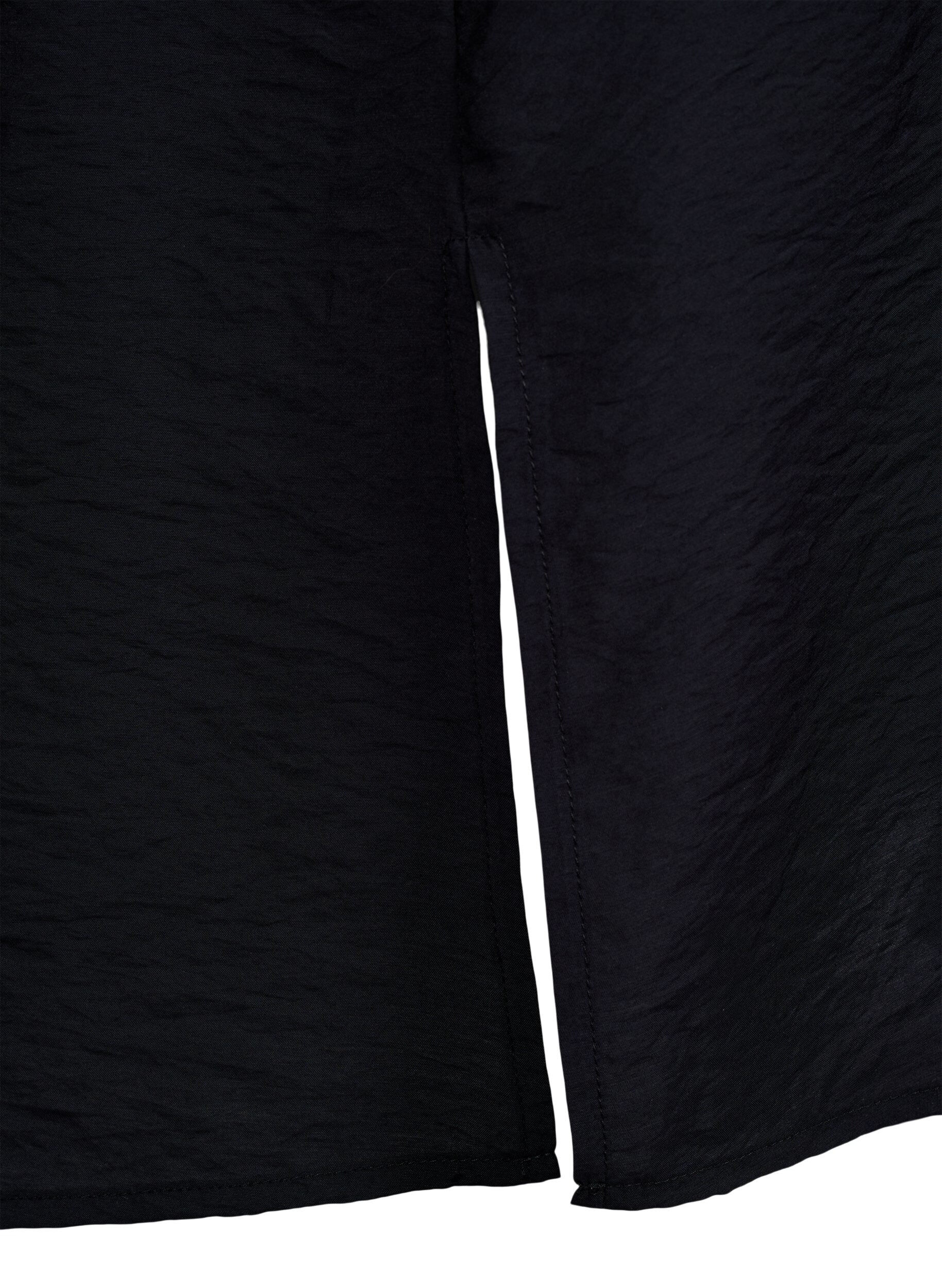 ZizzifashionV-neck dress in viscose, Black, Packshot image number 3