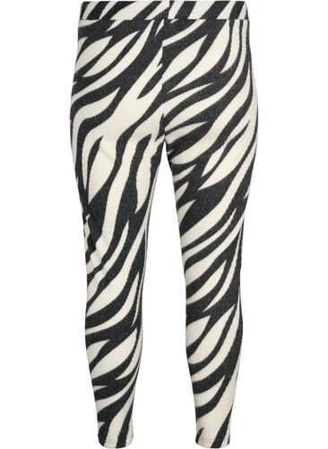 Leggings with zebra print, White Zebra, Packshot image number 1
