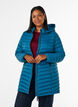 Lightweight jacket with pockets and detachable hood, Petrol, Model image number 0