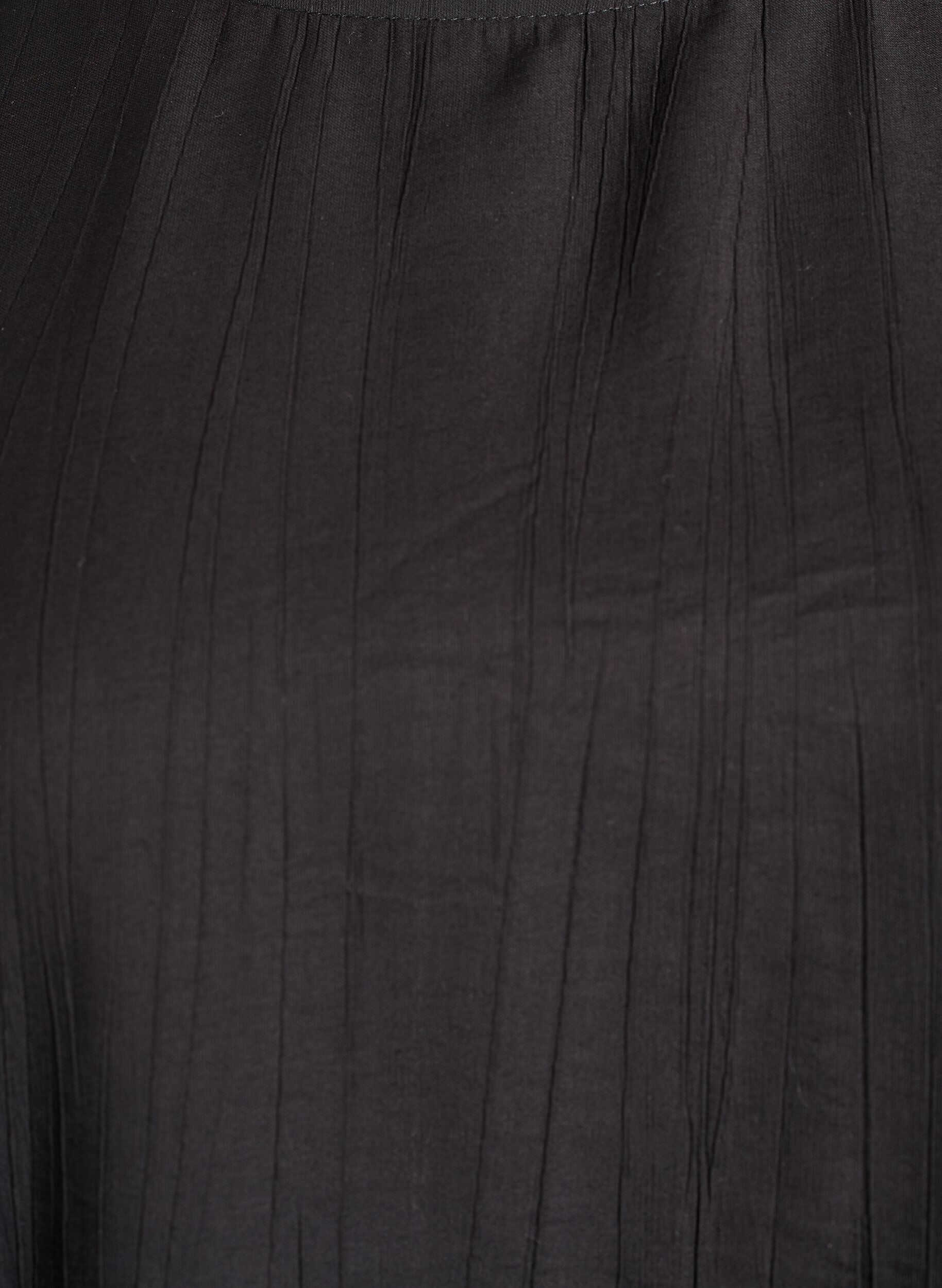 Zizzifashion Viscose blouse with 3/4 sleeves and balloon effect, Black, Packshot image number 2