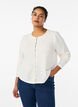 Blouse with textured pattern and button fastening, Vanilla, Model image number 0
