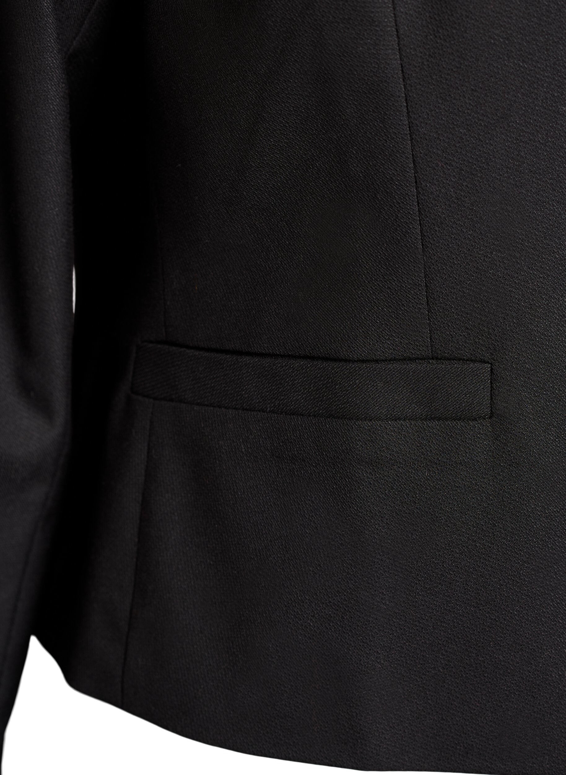 Zizzifashion Short jacket with gold-coloured buttons, Black, Packshot image number 3