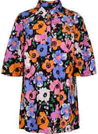 Floral tunica with 3/4 sleeves