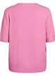 Knitted blouse with short sleeves, Pink, Packshot image number 1