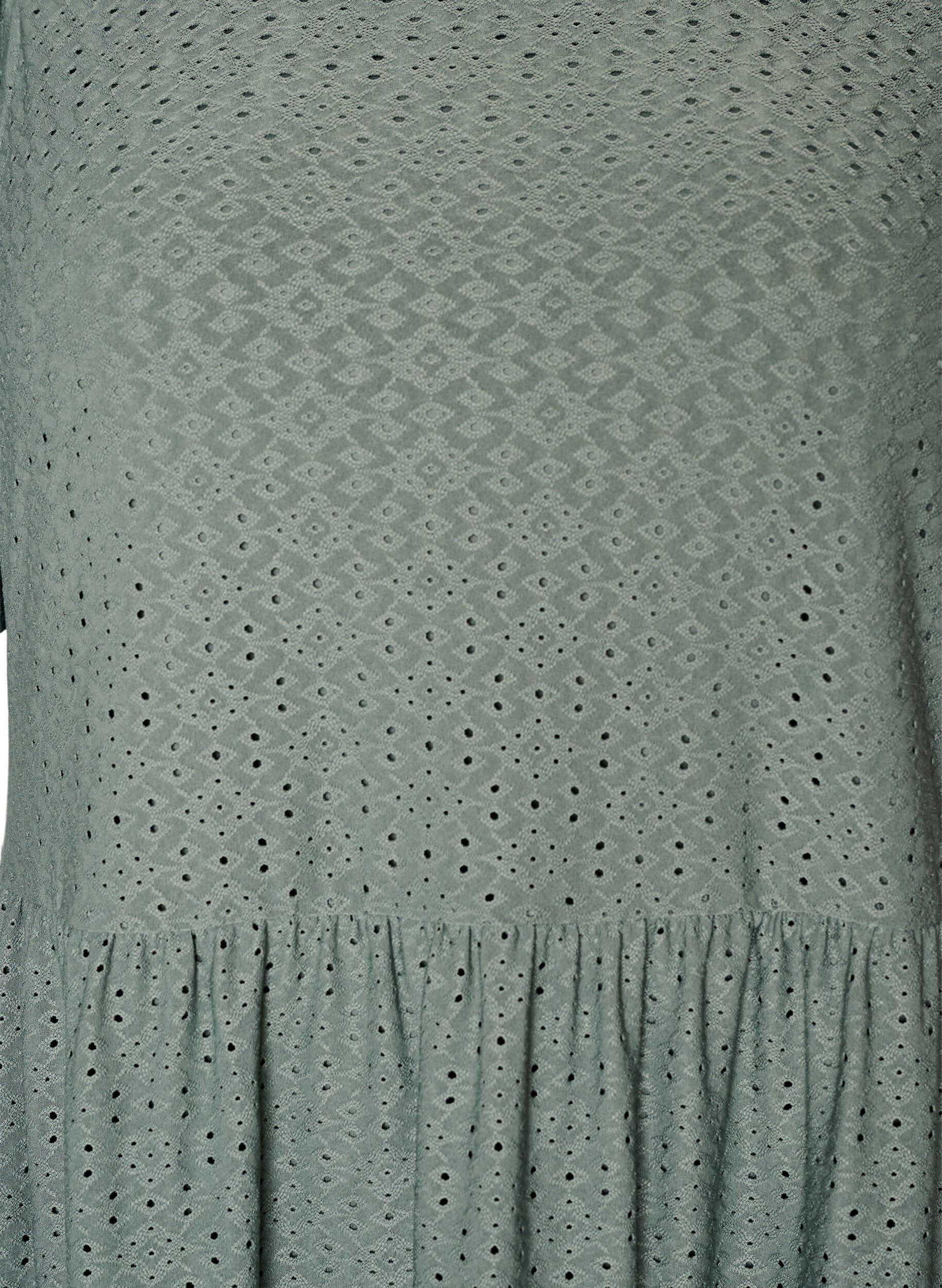 ZizzifashionShort dress with lace pattern and layered skirt, Green, Packshot image number 2