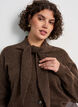 Cardigan with bow ties and buttons, Brown, Model image number 3