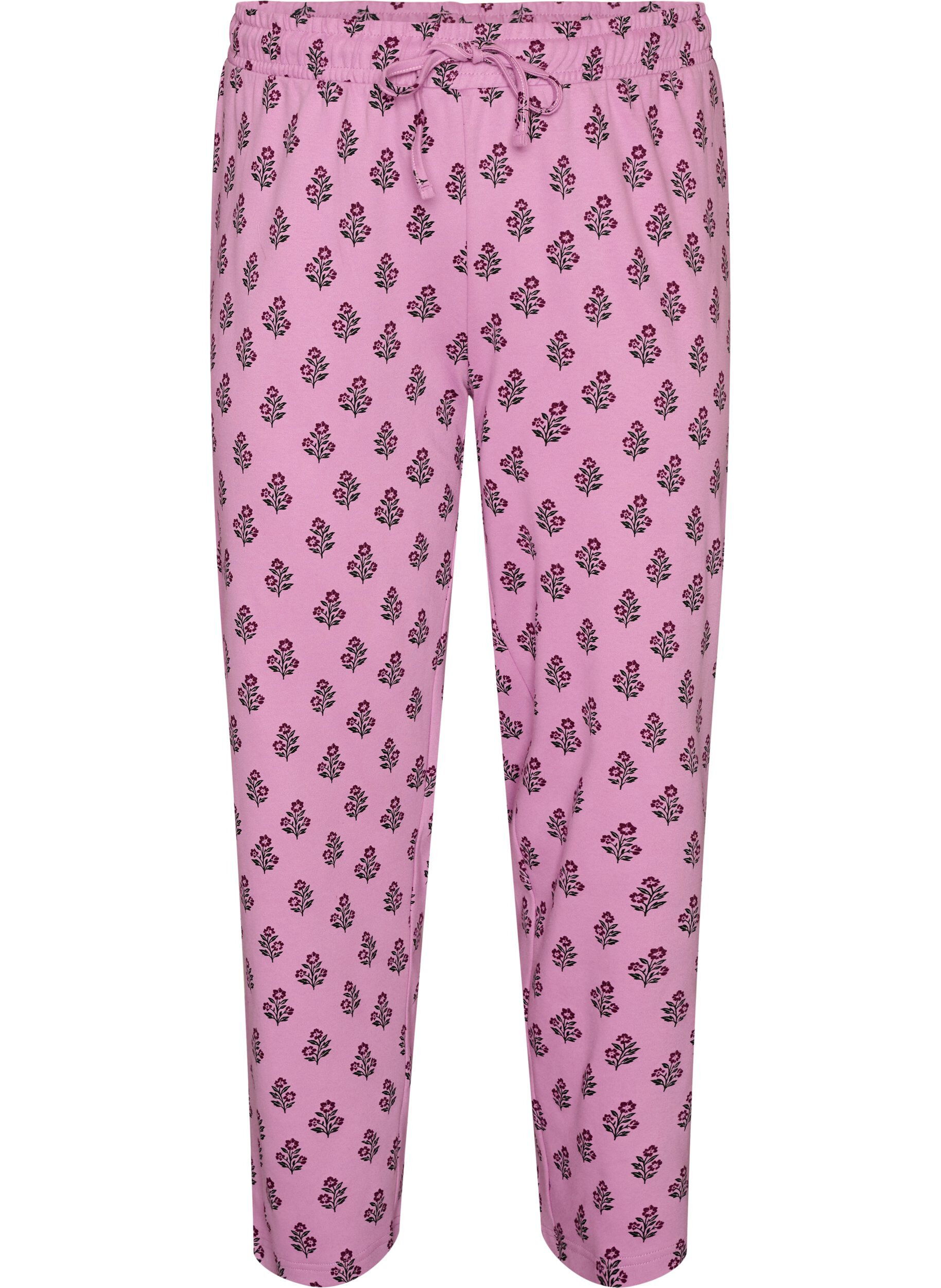 Cotton pyjama trousers with high waist