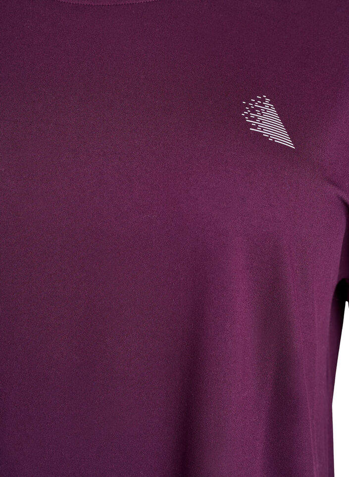 Solid-coloured training T-shirt, Purple, Packshot image number 2