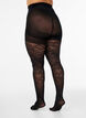 70 denier push-up tights with rose pattern, Black, Model image number 1
