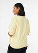 Fine-knit blouse with short sleeves, Yellow, Model image number 2