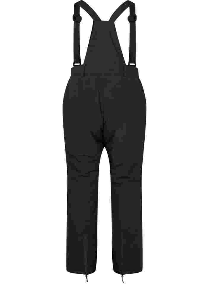 Ski trousers with braces, Black, Packshot image number 1