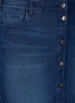 FLASH - Denim skirt with button closure, Dark Blue Denim, Packshot image number 2