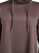 FLASH - Short sweatshirt dress with high collar and pockets, Brown, Packshot image number 2