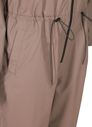 Rain jumpsuit with hood and pockets, Iron, Packshot image number 3