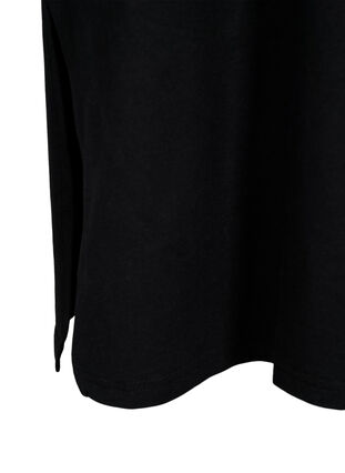 Cotton dress with short sleeves, Black, Packshot image number 3