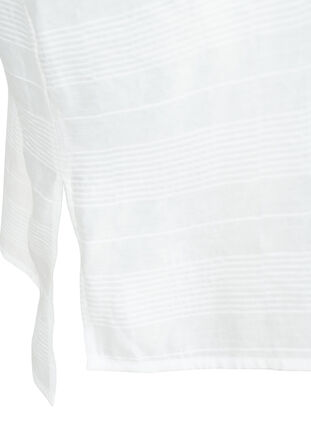Long shirt in viscose with texture, Bright White, Packshot image number 3