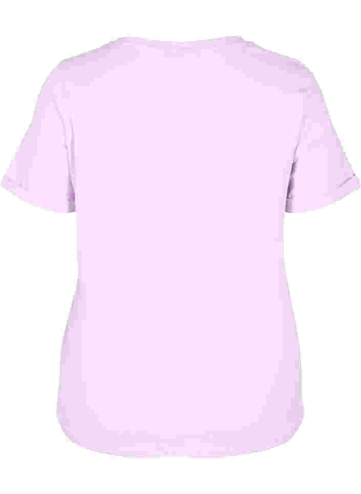 Basic cotton t-shirt, Orchid Bloom, Packshot image number 1