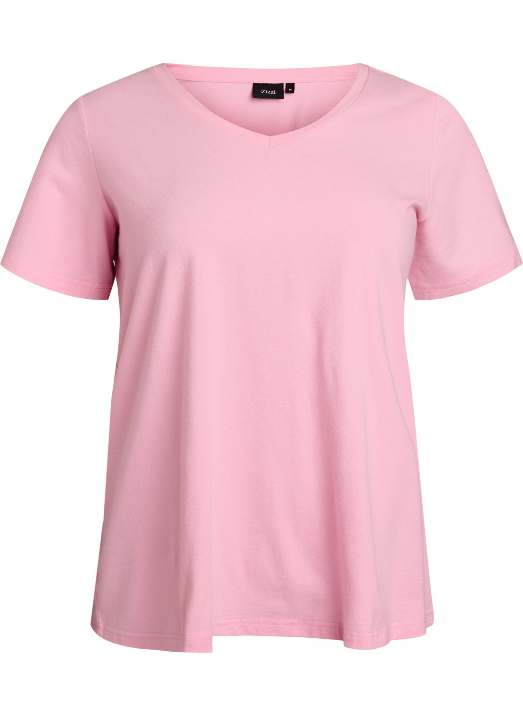 Solid coloured basic t-shirt in cotton