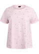 T-shirt in organic cotton with embroidered motifs, Pink, Packshot image number 0