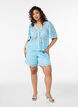 Lace shorts with high waist and pockets, Blue, Model image number 1