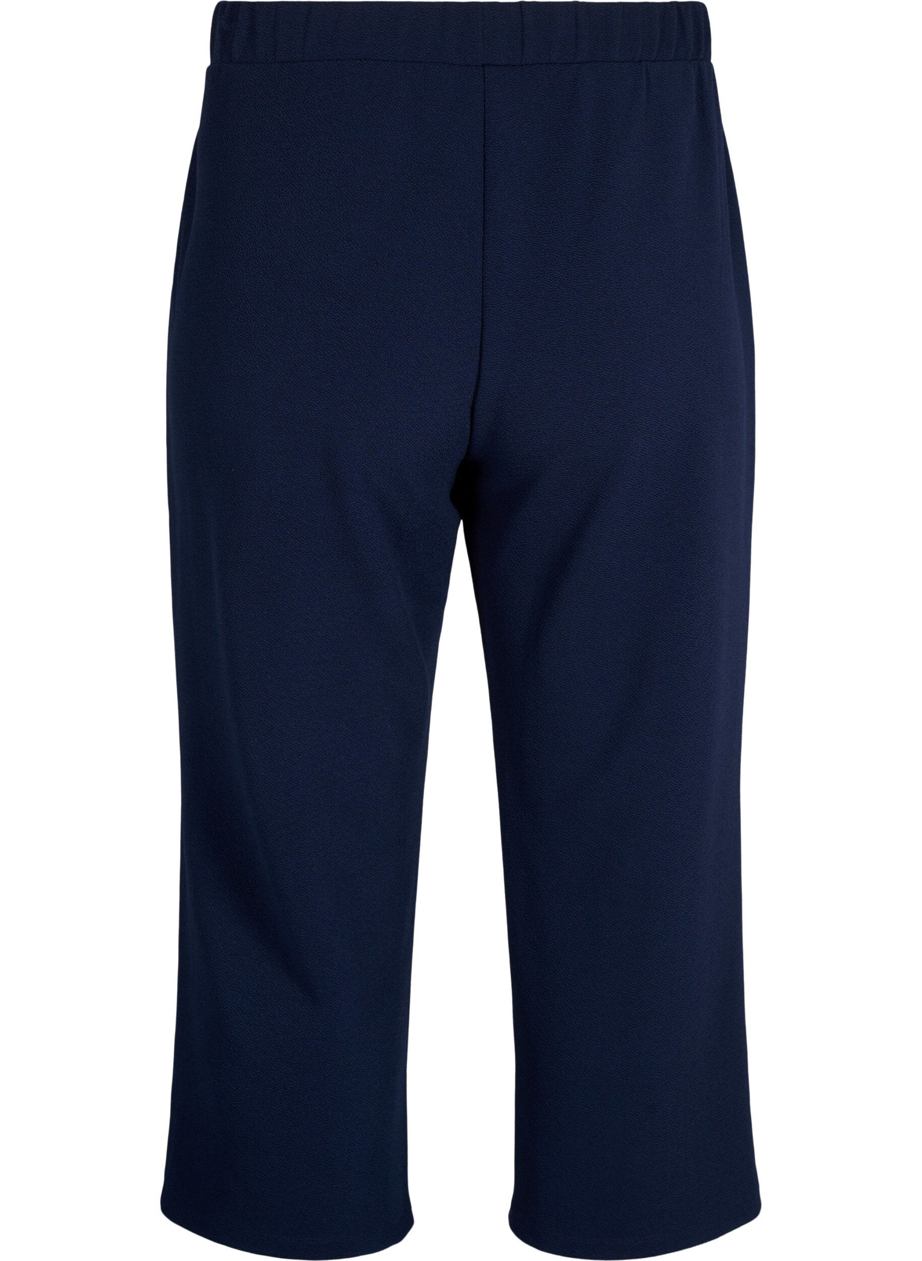 ZizzifashionLoose trousers with 7/8 length, Blue, Packshot image number 1