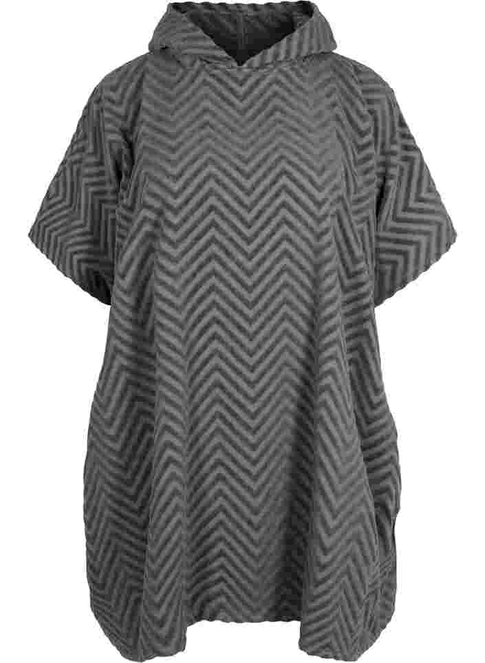 Beach poncho in cotton, Grey, Packshot image number 0
