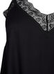 Strap dress in viscose with lace, Black, Packshot image number 2