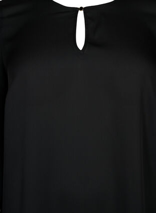 Monochrome top with long sleeves, Black, Packshot image number 2
