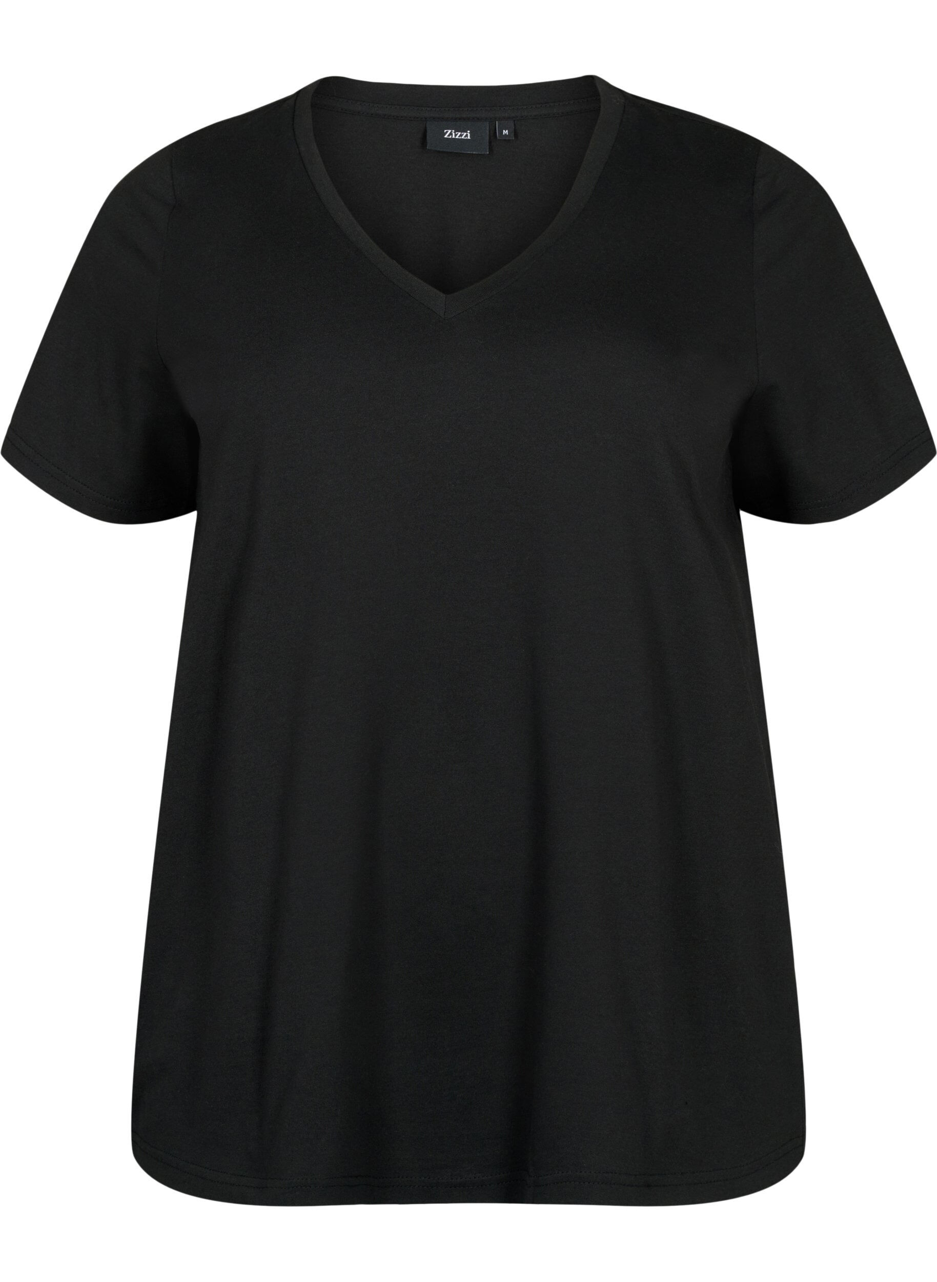 Short sleeve t-shirt with v-neckline