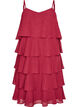 Layered dress with ruffles and spaghetti straps, Red, Packshot image number 0