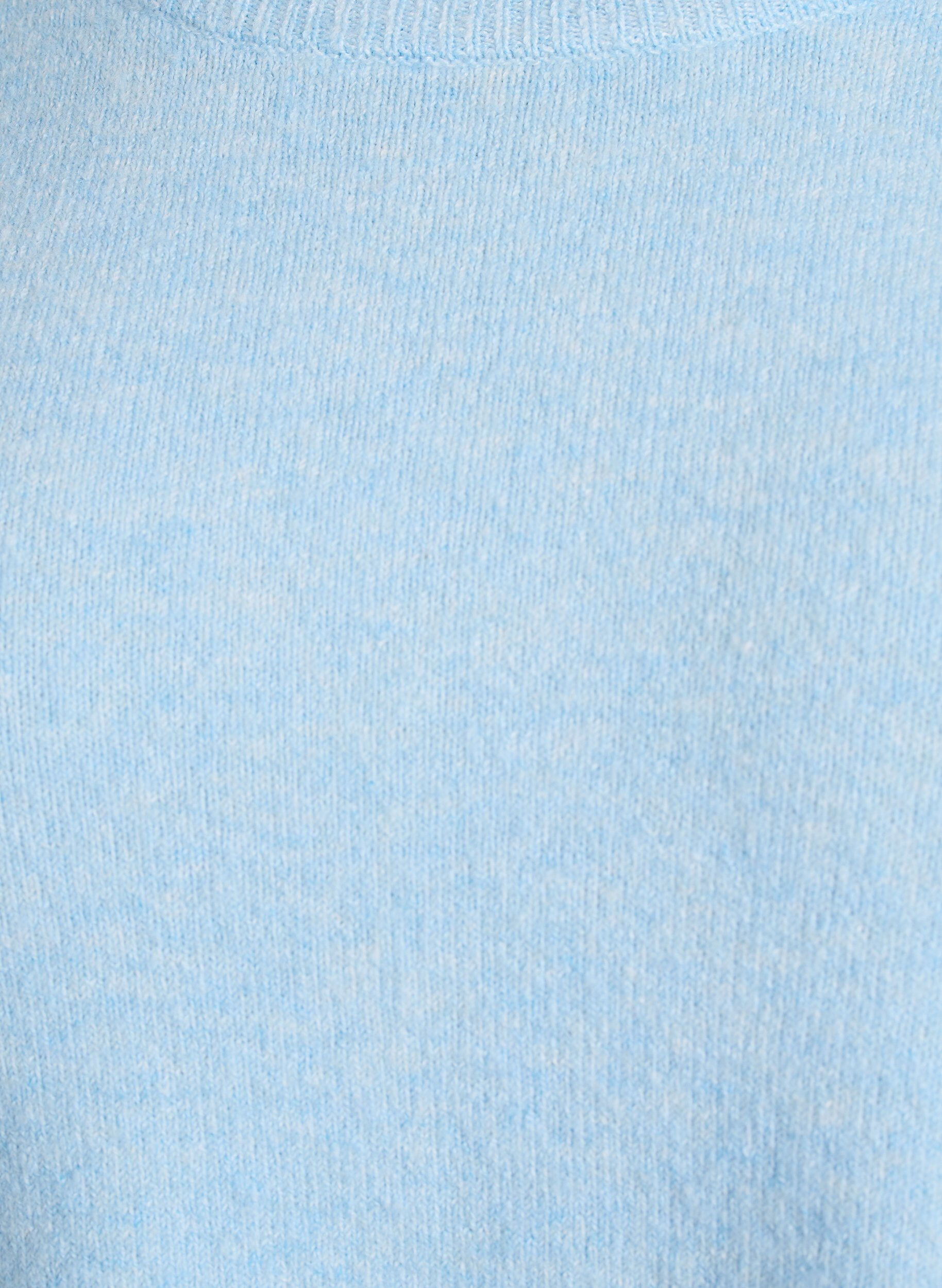 Zizzifashion Knitted blouse with short sleeves, Light Blue, Packshot image number 2