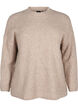 Jumper with a striped pattern and long sleeves, Simply Taupe Mel., Packshot image number 0