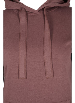 Sweater dress with a hood and pocket, Marron, Packshot image number 2