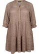 Short lace dress with 3/4 sleeves, Fossil , Packshot image number 0