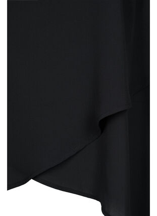 Top with 3/4 sleeves and v-neckline, Black, Packshot image number 3