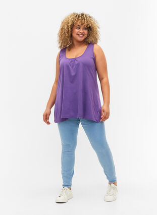 Top with a-shape and round neck, Deep Lavender, Model image number 2