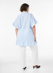 Cotton tunic with stripes and ruffle details, Light Blue, Model image number 2