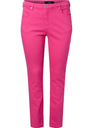 Emily jeans with normal waist and slim fit, Shock. Pink, Packshot image number 0