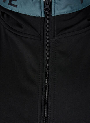 Training cardigan with hood, Black, Packshot image number 2