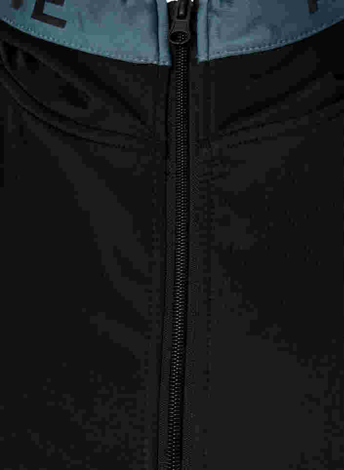 Training cardigan with hood, Black, Packshot image number 2
