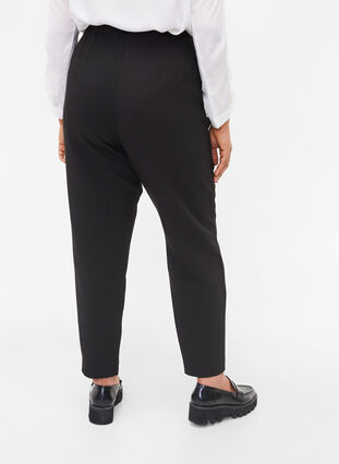 Classic high-waisted trousers, Black, Model image number 1