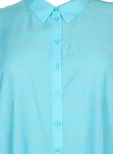 Long shirt in viscose with texture, Bachelor Button, Packshot image number 2