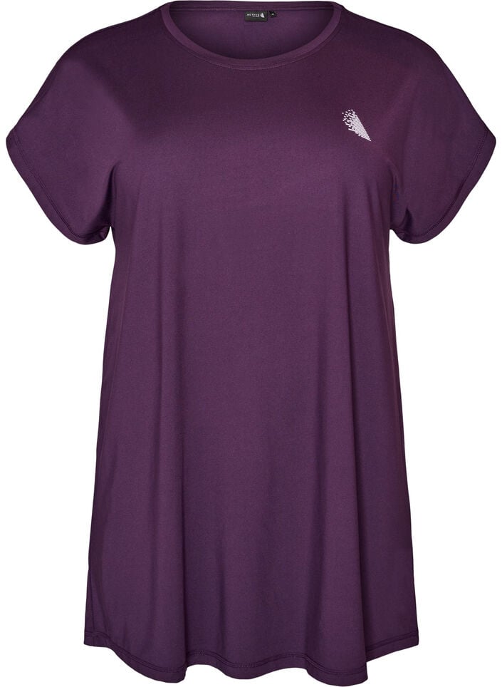 Long workout T-shirt, Purple, Packshot image number 0