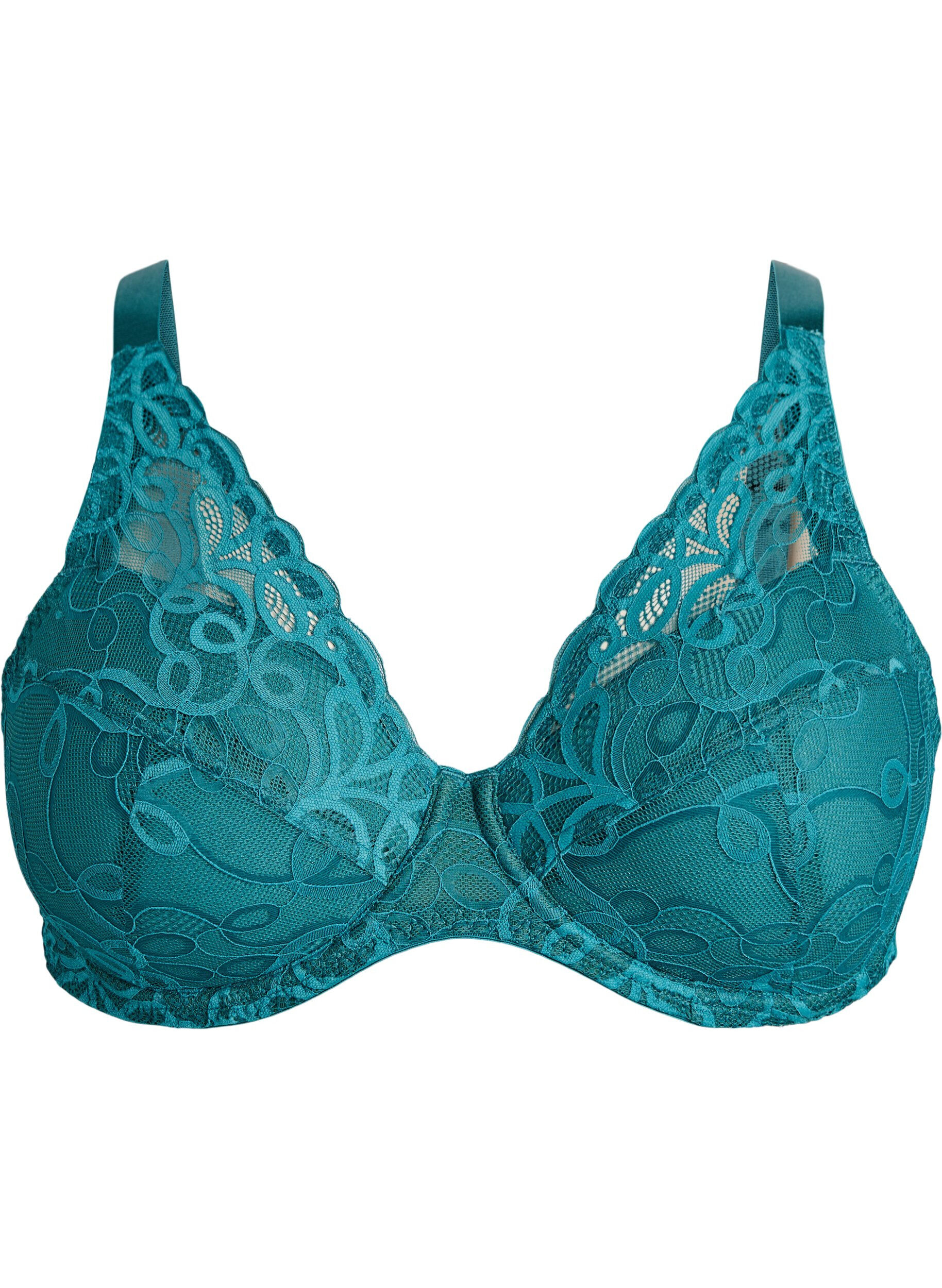 Padded underwired lace bra